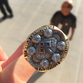 My Niece, Kaitlin Got To Try This Ring On When He Saw She Was A Steeler Fan And She Was At The Game With 2 Philadelphia Eagles Fans, Her Dad And Older Sister.