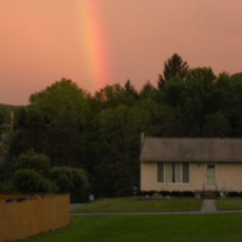 COLOURS OF A RAINBOW ON MEMORIAL DAY EVENING(5-29-2017)