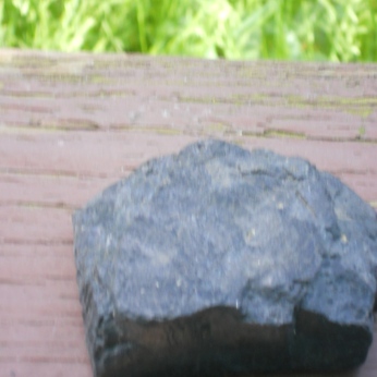 MY PIECE OF COAL FROM MY TRIP TO THE COAL MINE(PICTURE 1).