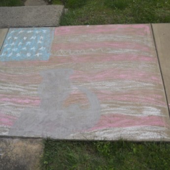 THANK YOU. CHALK DRAWING DONE BY MY NEPHEW.